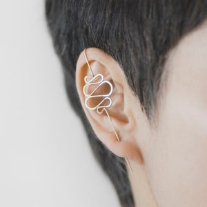 TimeAwaySale -Bar Ear Cuff - River - sterling silver gold filled ear cuff, gold bar ear pin, bar earrings, ear climbers, silver ear pin