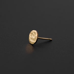 Hammered Circle Stud Earrings  - silver circle earrings gold circle studs hammered disc posts gift under 50stud earrings