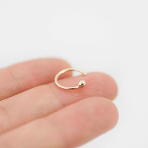 TimeAwaySale - Puño de oreja de oro - Oro macizo de 14 k - Pendiente 3 en 1, pendiente abierto reversible con envoltura de oreja de oro, aro de oreja de oro que se abraza