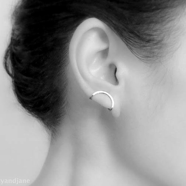 Folded Ear Pin, Sold Individually, silver ear climber, ear pin, contemporary earrings, unique earring, statement earrings