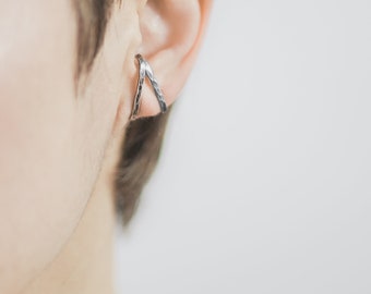 Stud Lobe Cuff Earrings available in sterling silver and goldfilled