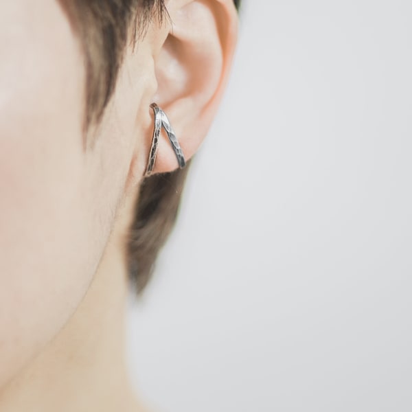 Stud Lobe Cuff Earrings available in sterling silver and goldfilled