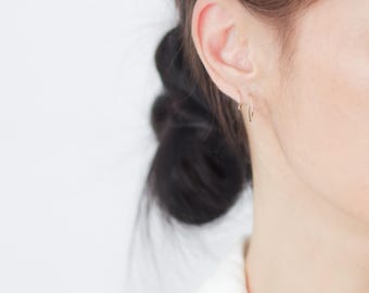 New Two-In-One Hoop - two gradual round hoops in one small spiral Hoop multispiral earrings gold double piercing gift under 75