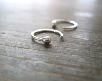 Open Earrings - Pair - hugger hoops silver ear hugging hoops open hoops cartilage hoops silver ear cuffs  s