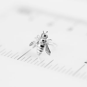 TimeAwaySale -Sterling Silver Bee Ear Cuff –No Piercing Needed, Insect Jewelry, Honeybee Earring, Nature-Inspired Gift for Her"