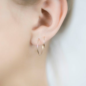 New Two-In-One Hoop, Gold Two-In-One Hoop, multi spiral piercing, silver double piercing, gold double piercing earrings,