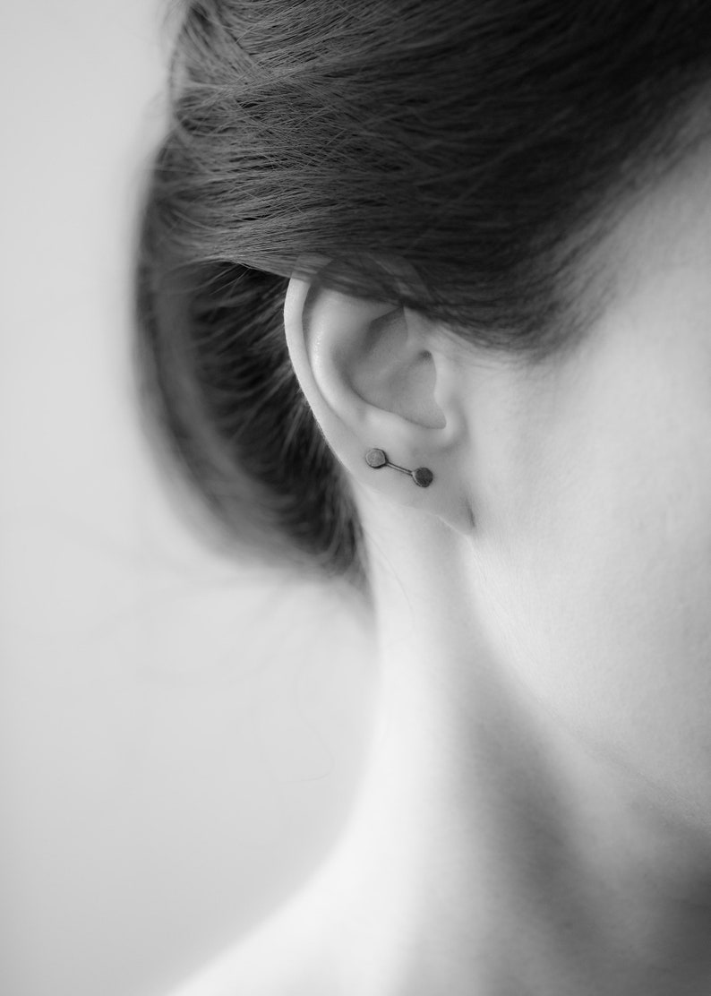 Dot Dot Ear Pins Earrings Silver Ear Climbers Gold Earpins Etsy