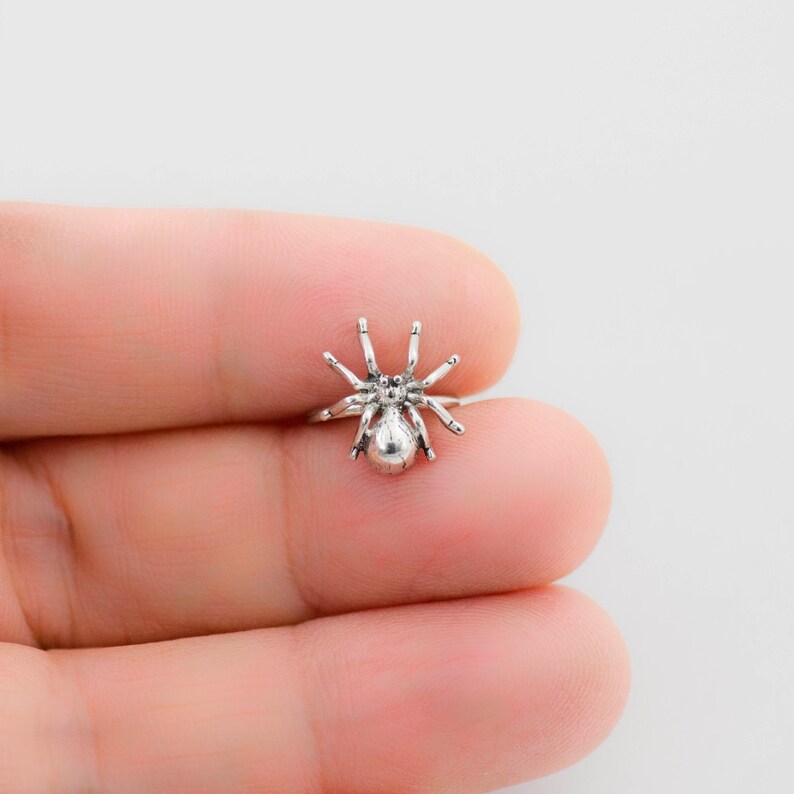 Ear Cuff Silver Spider Ear Wrap Spider Ear Cuff Sterling Etsy