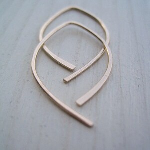 Tiny Leaf Hoops: 14k Gold-Filled or Sterling Silver Earrings