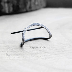 Folded Ear Pin, silver ear climber, ear pin, contemporary unique earring, statement earrings image 4