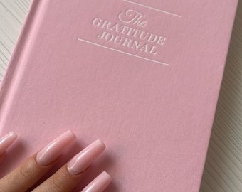 The Gratitude Journal Cuaderno de tapa dura con tapa rosa mate