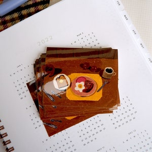 Square Sticker | Sticker | Cute Sticker | Stationery | Vinyl Sticker | Food Sticker | Fun Stickers