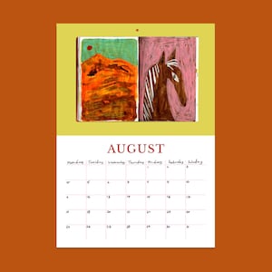 Calendar 2025 - Art Calendar, Monthly Calendar, Creative wall Calendar, Illustrated 12 Month Calendar, Gift for Artists, Wall Decor