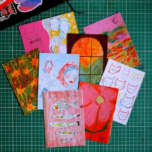Arty Postcard Set | Postcards | Cute Postcards | Colourful Postcards | Gift For Art Lovers | Stationery | Illustration
