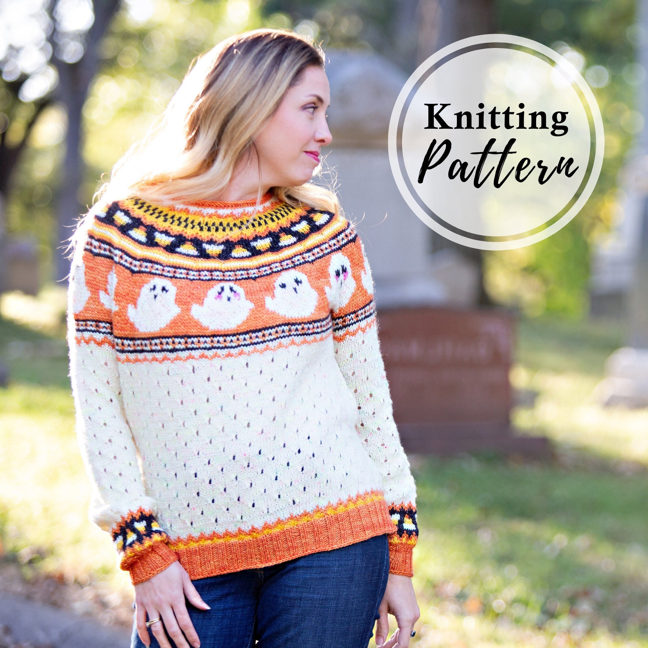 Knit a Halloween Sweater Fair Isle Knitting Pattern With Etsy