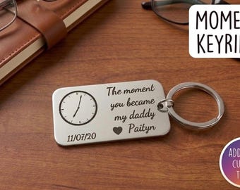 Personalised Birth Time Keyring, Custom Baby Stats Keepsake, New Parent Gift