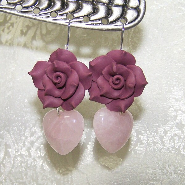 Boucles d'oreilles rose