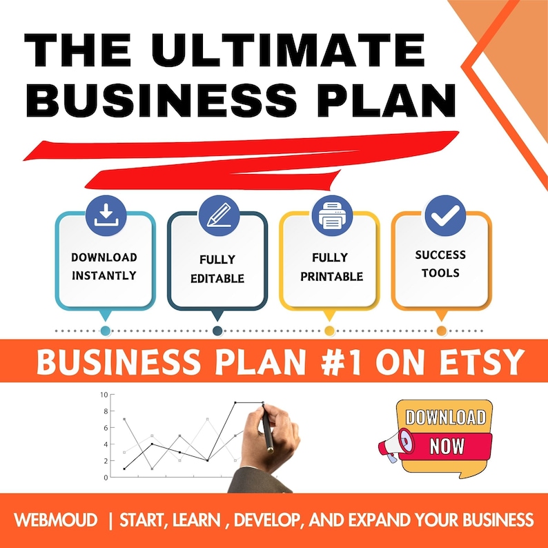 Best Etsy Business Plan Template Small Business Planner Proposal