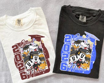 Custom Name Disney The Grad 2026 Shirt, Personalized Mickey And Friends Graduate Shirt, Gift For The Graduation, Mickey Senior 2026 Tee