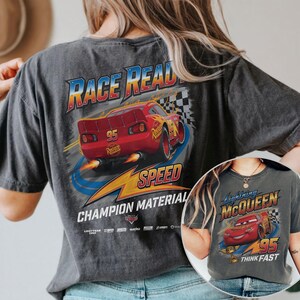 Cars Family Trip Shirt, Disneyland Lightning McQueen Shirt, Piston Cup Champion Shirt, Racing Series 95 Sweatshirt, Pixar Car McQueen Hoodie Pepper/Asphalt