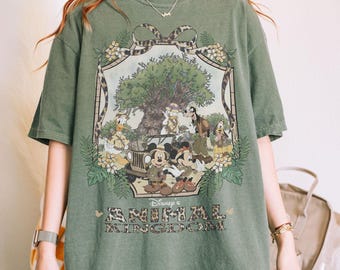 Vintage Disney Mickey & Friends Animal Kingdom Leopard Shirt, Let's Get Wild Gift Shirt, Disneyland Holiday Family