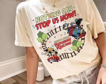 Vintage Nothing can stop us now Mickey & Minnie's runaway railway shirt, Disney ride shirt, WDW Magic Kingdom Family vacation trip tee