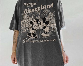 Comfort Colors Retro Disneyland Mickey And Minnie Shirt, Disneyland California Est.1955 Shirt, Mickey And Friends Tee, Disney Vacation Shirt