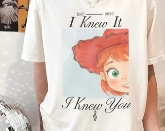 Watercolors TS Jessie Toy Story 5 Comfort Colors Shirt, Retro I Knew It I Knew You, Disneyland Toy Story Family Matching Tee