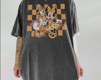 Disney Minnie & Daisy Halloween Shirt, Disney Besties Disney Girl Trip Vintage Halloween Shirt, Minnie Witch Pumpkins Tee, Halloween 2026