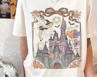 Tinker Bell Halloween Castle Tee, Disney Halloween Vacation, Magic Kingdom Family Matching Outfit, Mickeys Not So Scary Halloween Party 2026