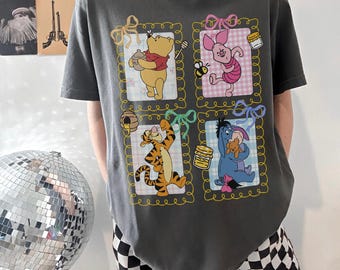 Winnie The Pooh Coquette Mirror Shirt, Disney Pooh And Friends Shirt, Disney World Girls Trip Shirt, Pooh Coquette Bow Shirt