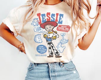 Funny Pixar Toy Story Jessie Retro Comfort Colors Shirt, Woody's Roundup Tee Disney Cowgirl Shirt, Disneyland Family Girl 2026 Trip T-Shirt