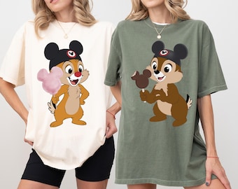 Comfort Colors Chip And Dale Disneyland Snack Shirt, Disney Park Ice Cream Tee, Chip Dale Double Trouble, Magic Kingdom Family Trip 2026 Tee