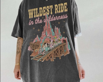 Vintage Mickey And Friends Big Thunder Inspired Shirt, Disney Mountain Frontierland Ride Tee, Disneyland Family Vacation Tee For Kid Adults