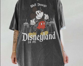 Retro Walt Disney's Disneyland All Characters Shirt, Disneyland Mickey and Friends Shirt, Personalized Disney Tee, Disney Family Trip Shirts