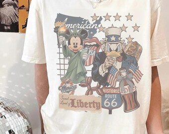 Comfort Colors® Retro Disney Mickey 250 Years America Shirt, America 250th Anniversary Tee, Independence Day, Patriotic Disney Graphic Tee