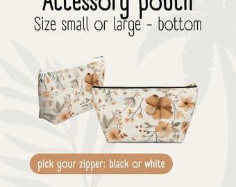 Accessoirezakje met T-bodem - 2 maten - Flowery Charm Collection