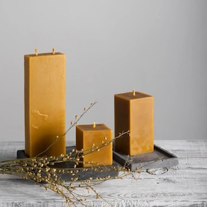 Beeswax Candles | Organic Beeswax candle Natural candle Handmade beeswax candle Homemade candle Beeswax Taper candles Candlestick holder
