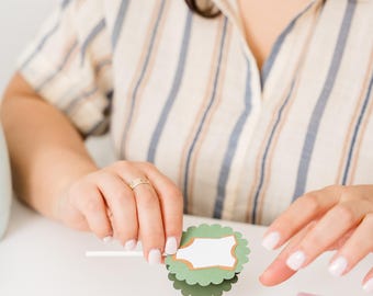 Custom Cupcake Toppers: Gender Reveal & Baby Shower Decorations