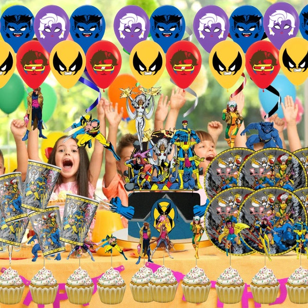 Xmen Birthday Party Decorations Etsy