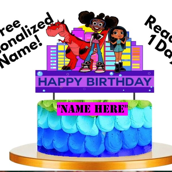 Free Personalized Custom Cake Topper cupcake happy birthday favor decoration supplies party baby shower theme idea centerpiece girl boy