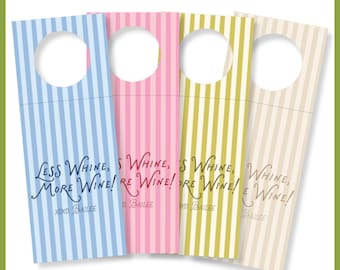 Less Whine More Wine Tag | Funny Wine Bottle Tag | Custom Wine Gift | Girls Night Wine Tag | Personalized Bottle Tag