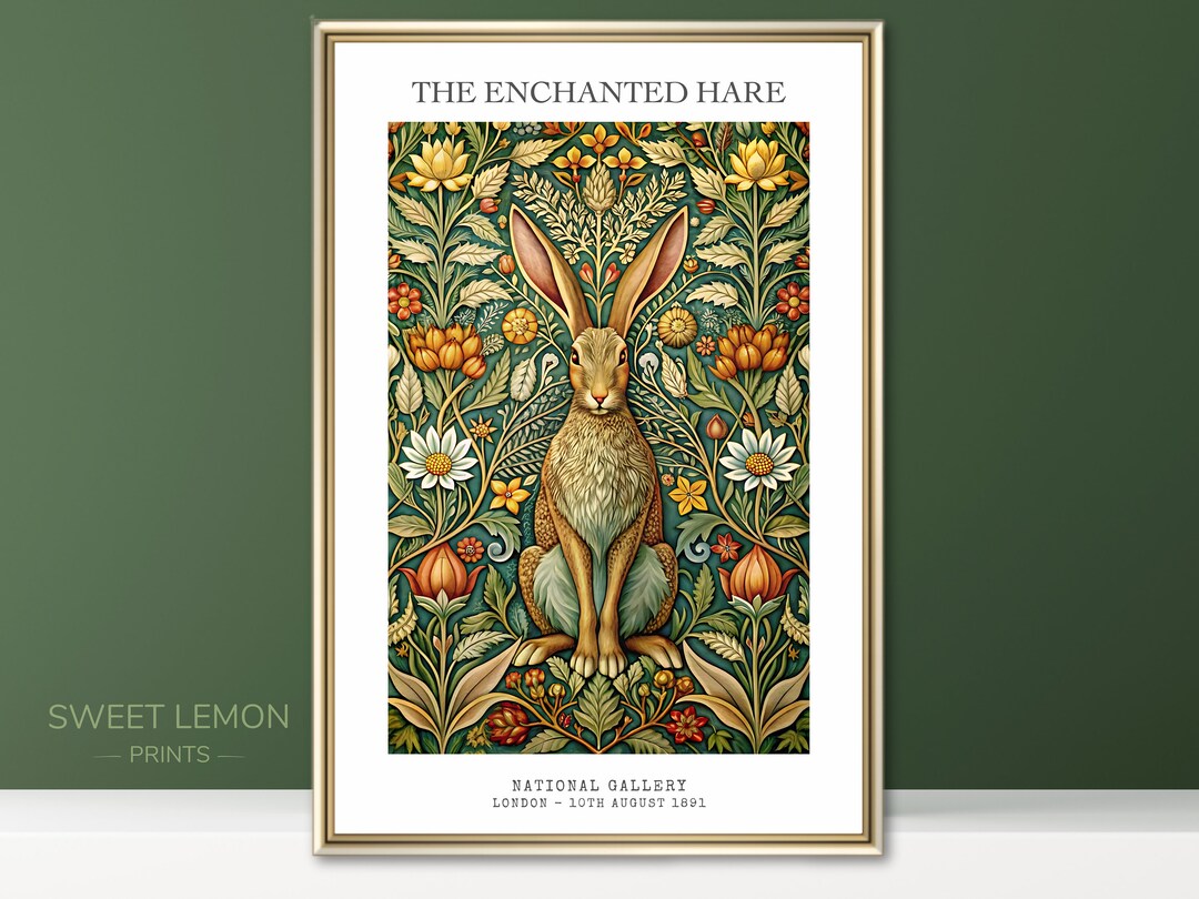 Vintage Hare Print, Victorian Rabbit Poster, Classic Jackrabbit Wall ...