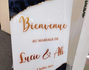 Adesivo con testo personalizzabile – Adesivo in vinile per matrimonio, battesimo, logo, finestra, bottiglia d'acqua, tazza, nome – Scritta adesiva personalizzata