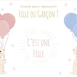 Carte a gratter - 10x15 - Noël - annonce grossesse - message caché - cadeau ! bébé en route - marraine - mamie - papi - message aux choix image 8