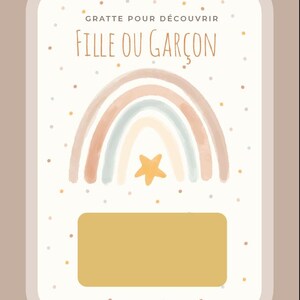 Carte a gratter - 10x15 - Noël - annonce grossesse - message caché - cadeau ! bébé en route - marraine - mamie - papi - message aux choix n°4