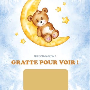 Carte a gratter - 10x15 - Noël - annonce grossesse - message caché - cadeau ! bébé en route - marraine - mamie - papi - message aux choix n°5