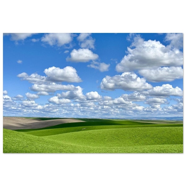 Walla Walla Landscape with Clouds Poster for Living Room or Bedroom - Premium Matte Paper Poster