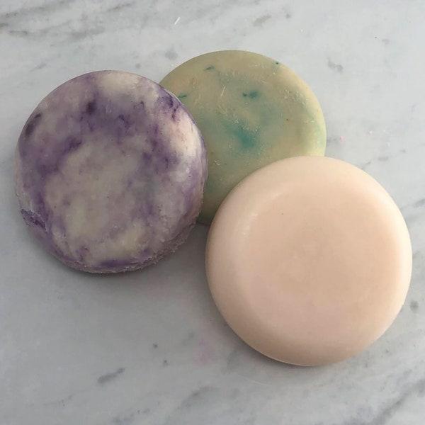 2 Shampoo Bars and 1 conditioner bar rice water plant based choice of essential oils