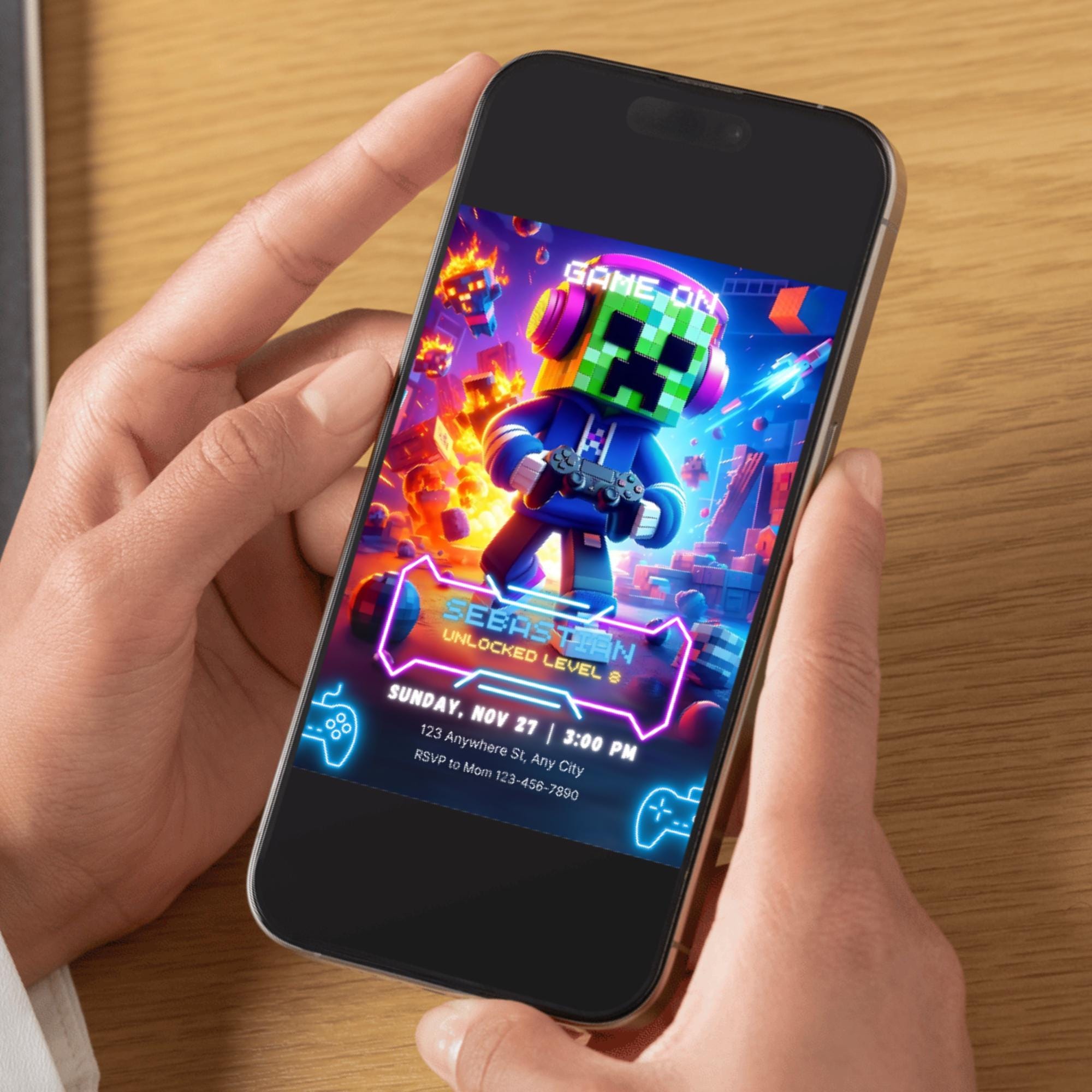 Pixel Party Invitation